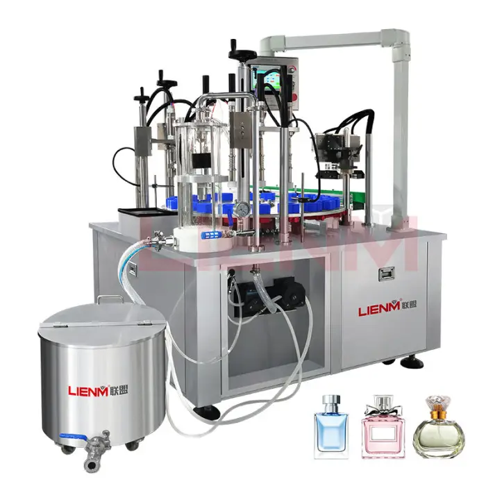 Small Glass Bottle Automatic Liquid Vial Pneumatic Filling and Capping Machine Cosmetic Perfume Filling Machine 10 Vacuum Pump — image 6