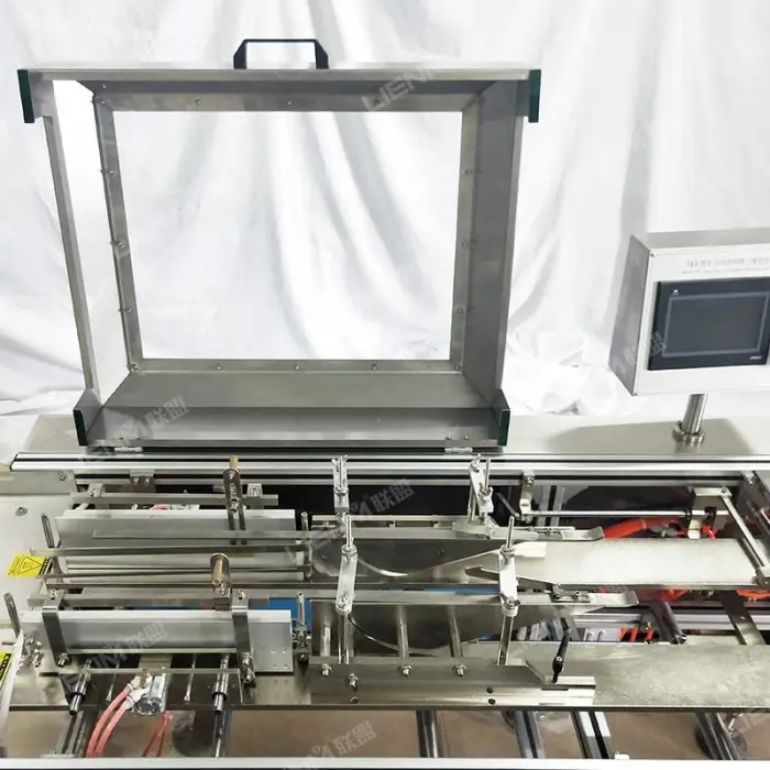 LIENM Semi-auto 3D Cellophane Overwrapping Machine Diamond Folding Box Film Wrapping Equipment for Cosmetics — image 4
