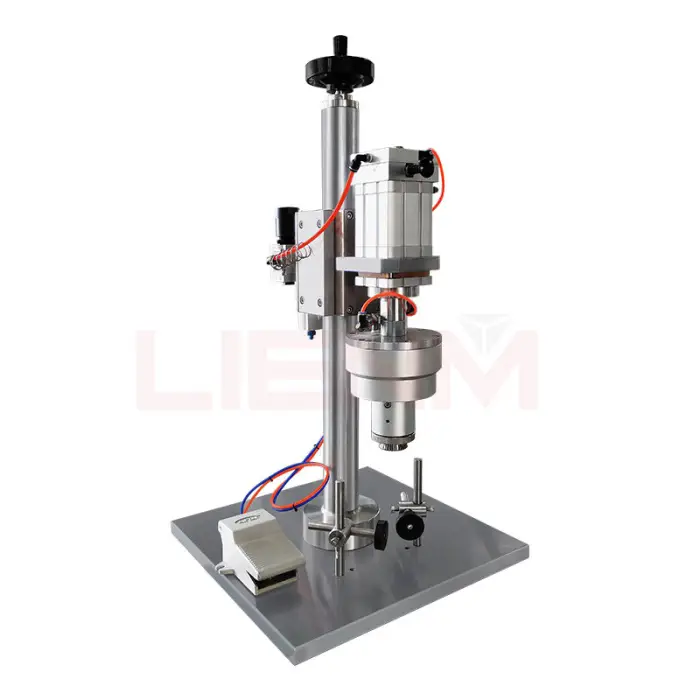 Factory Customized Aluminium Perfume Pump Sprayer Bottle Caps Crimping Pressing Capping Machine — image 6