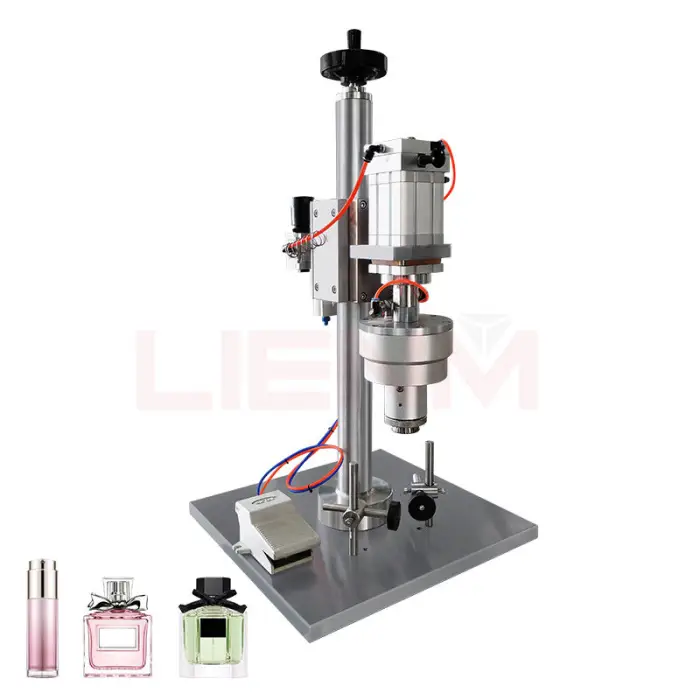 Factory Customized Aluminium Perfume Pump Sprayer Bottle Caps Crimping Pressing Capping Machine — image 7