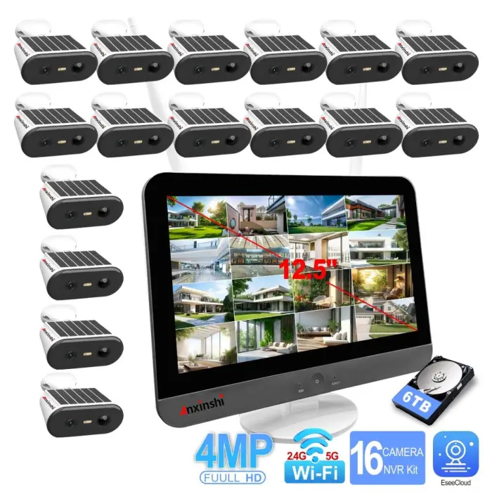 16 Solar Security Camera System Wireless Outdoor for Best for Store Choice Wireless Home Security Cameras Cctv Camera System — image 3