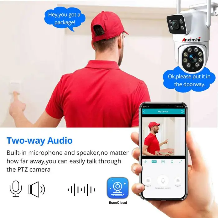 Dual Lens 8 Camera System with 16CH NVR Color Night Vision Outdoor Wireless WiFi PTZ Security CCTV Camera 10X Zoom — image 7