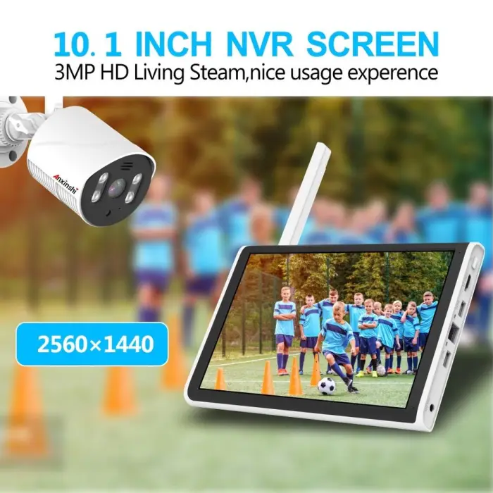 Anxinshi 10 Inch Monitor Xmeye 1080P Camera 4 Channel AI Human Detection Wifi Bullet NVR Network Camera — image 4