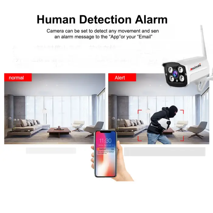 Tuya Anxinshi 8pcs HD 2.0MP Mini Bullet IP Camera IP66 Waterproof Motion Detect 8CH Wifi Wireless NVR Camera Kit — image 7