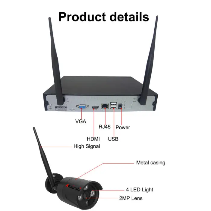 Tuya Camera NVR Kit Mini 1080P Wifi Bullet Camera with 8 Channel Wireless NVR CCTV Security Camera Kit — image 6