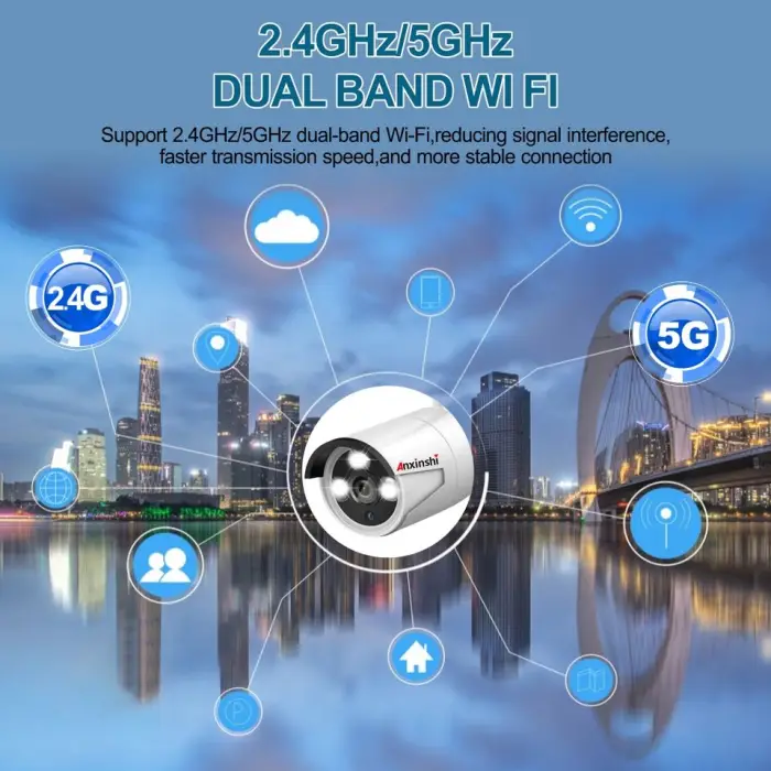 Full-color Night Vision Wifi6 Human Figure Detection Two-way Dialogue Waterproof Wireless 16ch 3mp Bullet Camera Wireless Nvrkit — image 5
