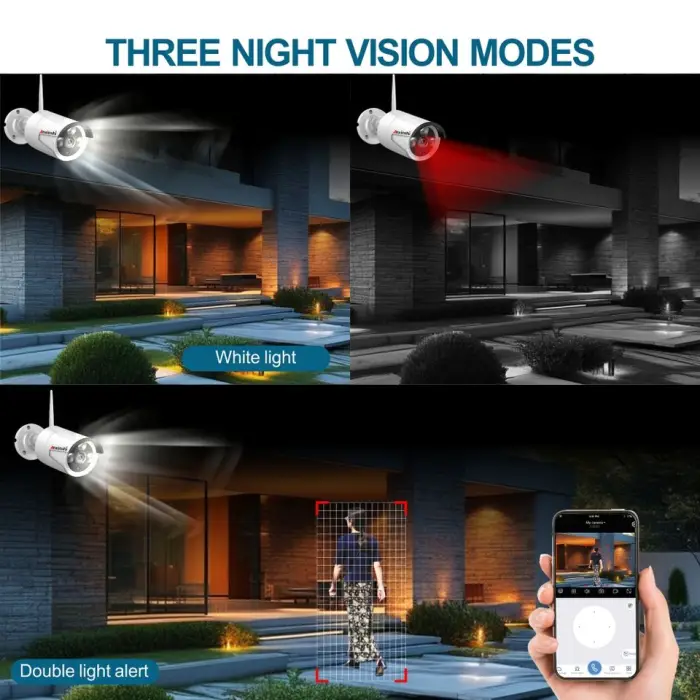 16CH Monitoring System Smart Wifi Security Camera 7/24 Full Color Recording with 6TB HDD Wireless Bullet Camera P2P — image 4