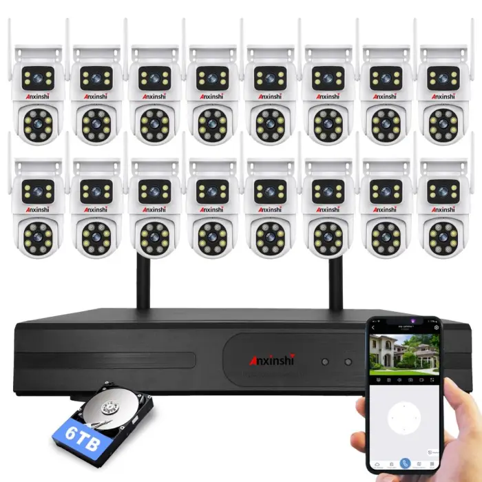 16ch 4k Wireless Nvrwifi Connection Ptz Dual-lens Smart Human Shape Detection Waterproof Mobile Phone Remote Viewing — image 2