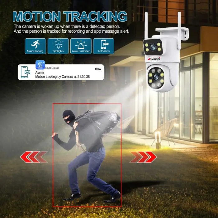 16Channels Wireless Security Camera System 7/24 Full Color Recording Two Way Audio Pan Smart WifiCamera with 6TB HDD Support P2P — image 4