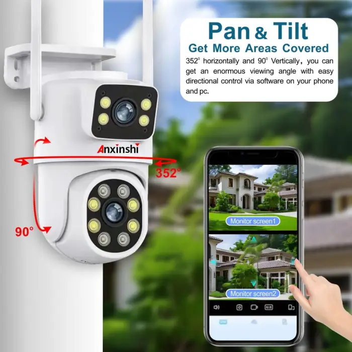 16Channels Wireless Security Camera System 7/24 Full Color Recording Two Way Audio Pan Smart WifiCamera with 6TB HDD Support P2P — image 6