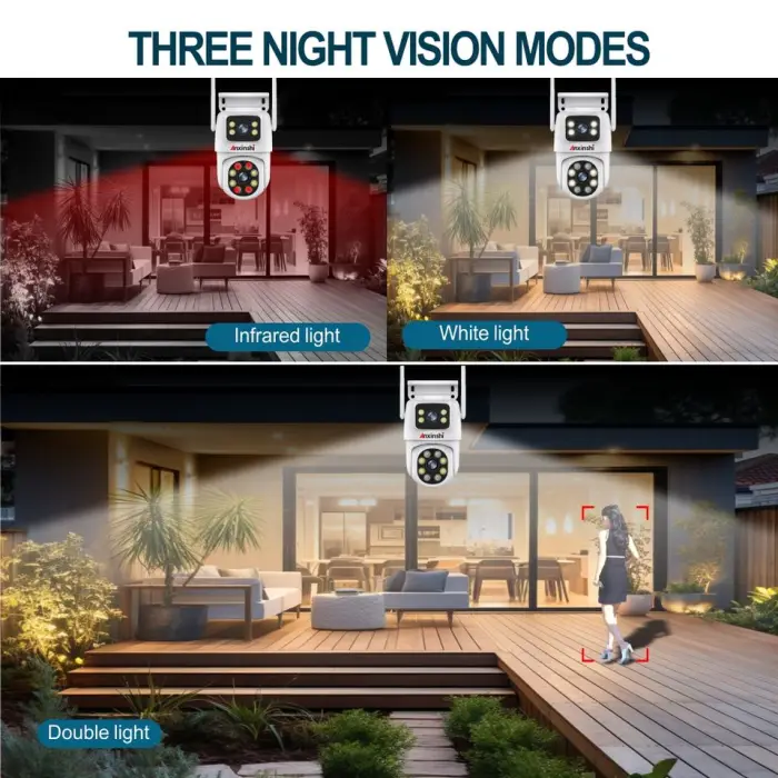 16CH Dual Lens Wireless PTZ Camera with 16CH Wireless Camera Kits Support Remote View Human Detection Home Security System — image 6