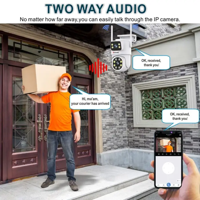 16CH Dual Lens Wireless PTZ Camera with 16CH Wireless Camera Kits Support Remote View Human Detection Home Security System — image 7