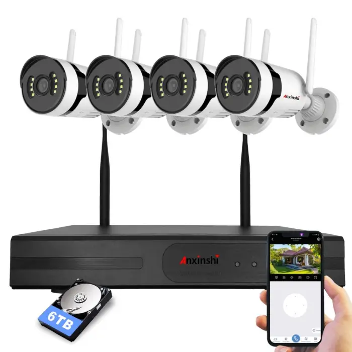 3mp 4ch Wireless Camera Wireless Nvr Smart Wifi Dual Lens with 10X Zoom 4MM-8MM Ai WIFI Camera Kits — image 3