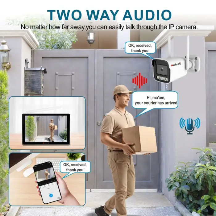 Four-way 5mp Bullet Camera with Touch Screen Function Wireless Nvrwifi Connection 10.1ch Wifi Nvr 4 Camera Wifi Nvr Kit — image 6