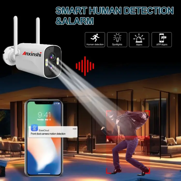 Wireless Home Security Cameras 8Chanels 12.5inch Large Screen Smart Wifi Battery Camera with 10X Zoom CCTV Camera System — image 7