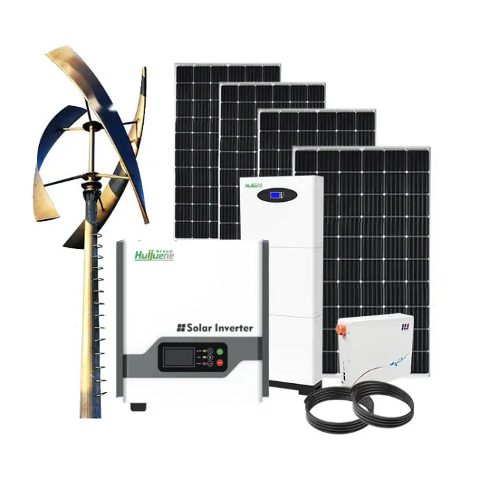 Residential Wind & Solar Power System with 2MW Wind Turbine Generator & Lithium Ion Battery for Home Use — image 2