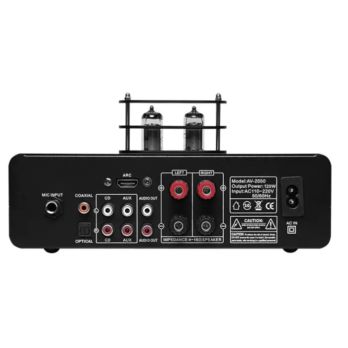 Hot Selling Audio System 2.0 Channel 2 Tubes Audio Power Amplifier HIFI Stereo Tube Amplifier — image 6