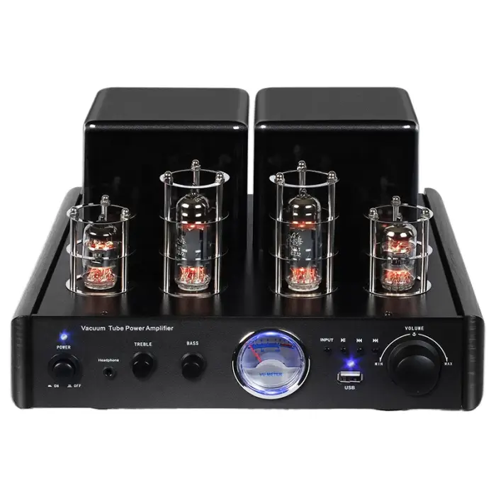 Hi-Fi Stereo Home Audio Amplifier with Remote Control & Volume Adjustment Featuring Vacuum Tube Auxiliary Function — image 3