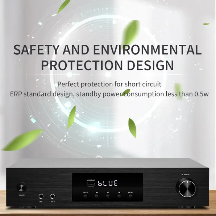 New 120W ERP Dual Core TDA3116 Home Amplifier 60W*2 BT Compatible 5.3 Power Audio 2.0 Channel Subwoofer Amplifier — image 4