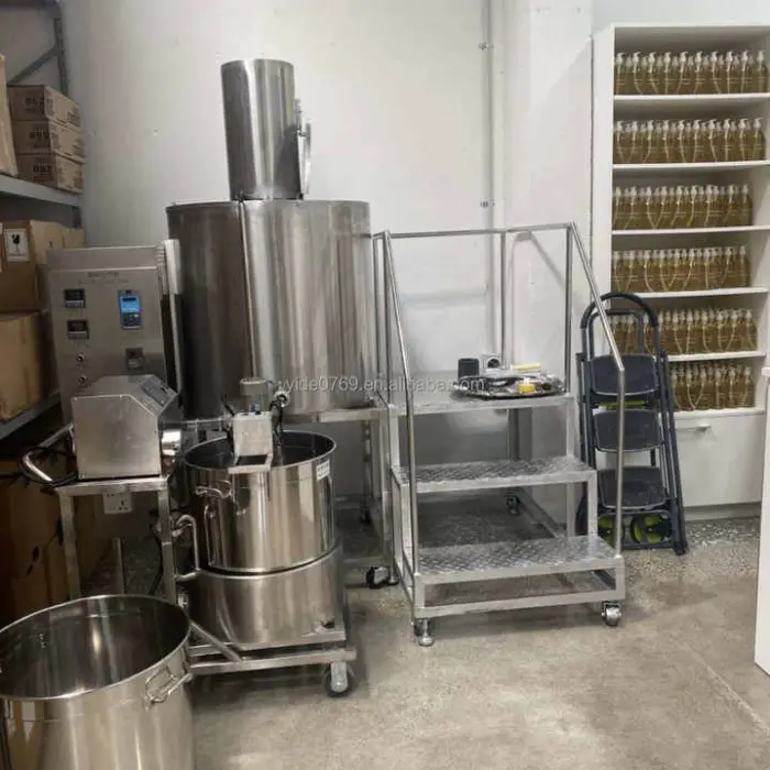 Candle/Polish/Hair/Soap/Cosmetic Wax Melting and Mixing Machine Wax Dissolving Equipment 500L Stainless Steel Tank Industry — image 3