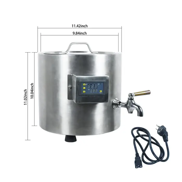 10L Professional Fast Heating Soy Paraffin Wax Melting Machine Pot for Candle Making Home Use DIY Scented Wax Heat Yide Machine — image 7