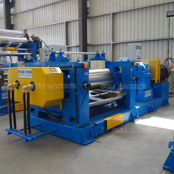 High Quality Hand Wheel Open Rubber Two Roll Mixing Mill with CE Machine — image 3