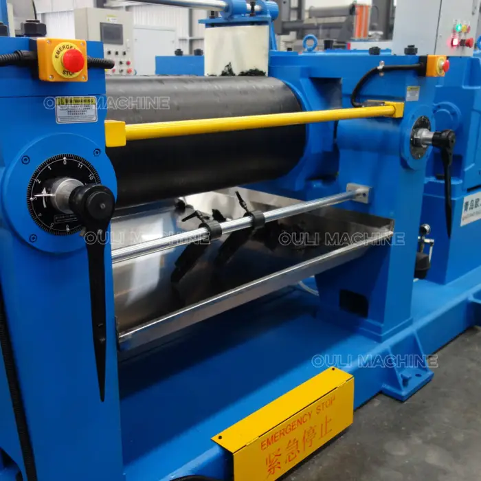 High Quality Hand Wheel Open Rubber Two Roll Mixing Mill with CE Machine — image 4