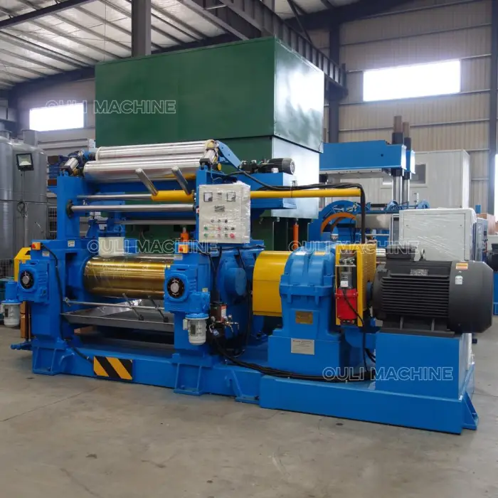 High Quality Hand Wheel Open Rubber Two Roll Mixing Mill with CE Machine — image 5