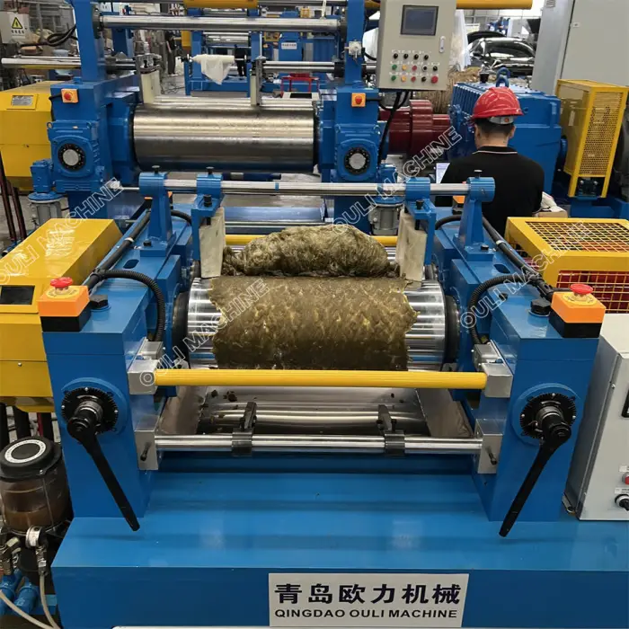 Lab Two-roll Mill Machine, Rubber Two Roller Mixer Machine, Small Rubber 2 Mixing Mill Machinery — image 3