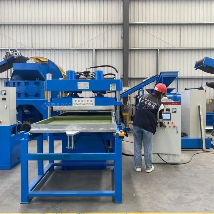 Hydraulic Press Cement Tile Machine,Rubber Tile/mat Floor Making Machine, Gym Mats Rubber Flooring Machinery — image 7