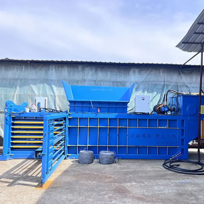 Hydraulic Cotton Waste Paper Cardboard Bag Baler Big Carton Baling Press Machine Box Use Horizontal Baler Machine — image 4
