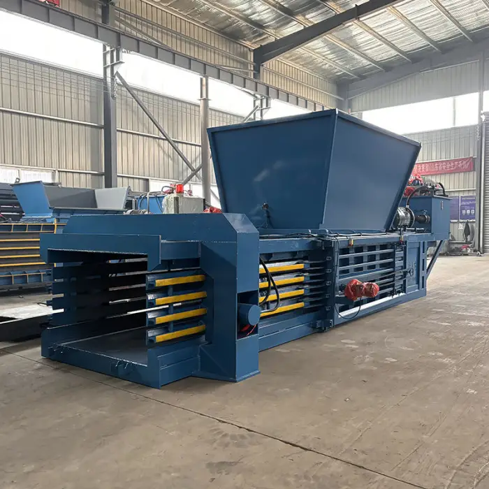 Hydraulic Cotton Waste Paper Cardboard Bag Baler Big Carton Baling Press Machine Box Use Horizontal Baler Machine — image 5