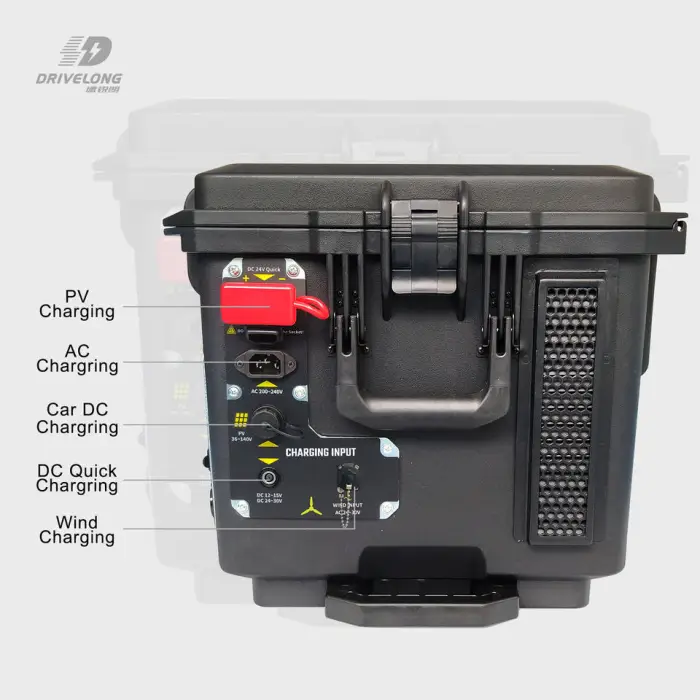 Drivelong Solar Wind Hybrid Portable LiFePO4 Battery Station 2688Wh Pure Sine Wave Solar Generator External Battery 3000W — image 3