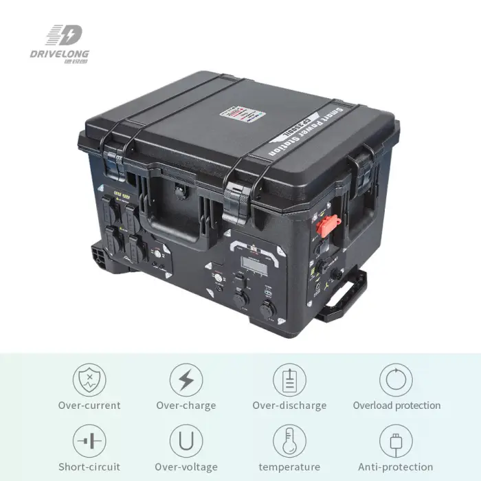 Drivelong Solar Wind Hybrid Portable LiFePO4 Battery Station 2688Wh Pure Sine Wave Solar Generator External Battery 3000W — image 6
