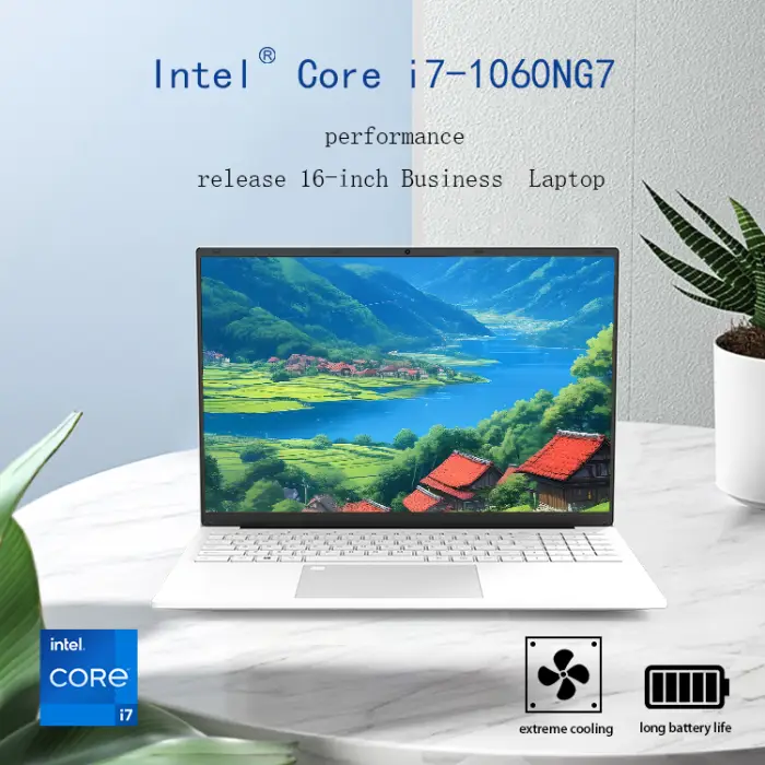 Brand New 16'' Business Laptop Intel I7 16GB RAM 512GB SSD Windows 11 Quad Core Processor English Keyboard IPS Panel Lightweight — image 2