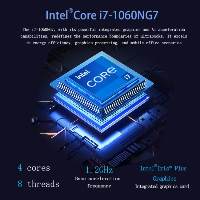 Brand New 16'' Business Laptop Intel I7 16GB RAM 512GB SSD Windows 11 Quad Core Processor English Keyboard IPS Panel Lightweight — image 3