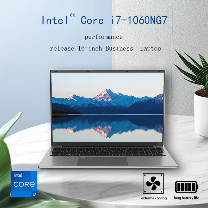 New 16" Ultra-Thin Intel I7 Gaming Laptop 16GB RAM M.2 SSD Backlit Keyboard Fingerprint Recognition 1920x1200 60Hz USB-A/USB-C — image 3