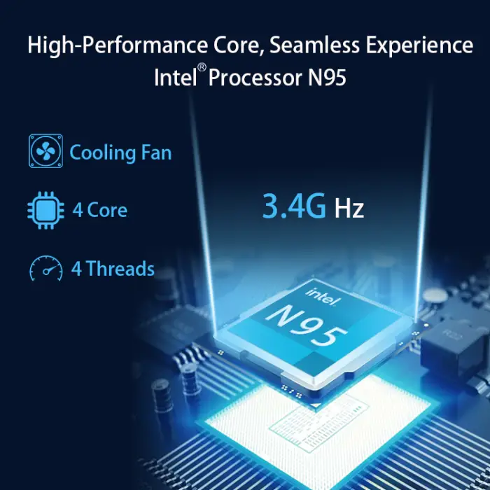 14 Inch Slim Business Notebook Intel N95 1.7GHz Processor 8GB RAM Expandable 16GB Windows 11 Pro SSD 256GB English IPS Display — image 5