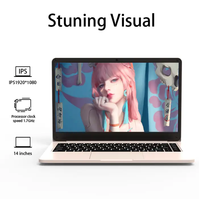 14 Inch Slim Business Notebook Intel N95 1.7GHz Processor 8GB RAM Expandable 16GB Windows 11 Pro SSD 256GB English IPS Display — image 7