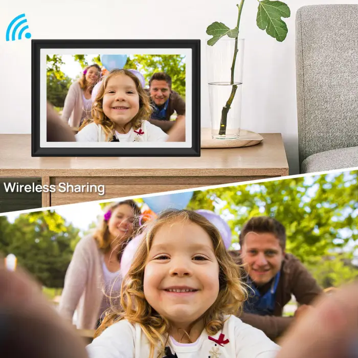 32GB SSA 10.1 Inch Smart WiFi Digital Photo Frame IPS LCD Touch Screen MP3 Playback Clock-Best Christmas Gift for Friends Family — image 4