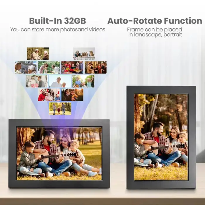4 Inch 32G WiFi MP3 Digital Photo Frame HD IPS Touch-Screen Auto Rotation 1280x800 Photo Video Playback Acrylic Display APP — image 3