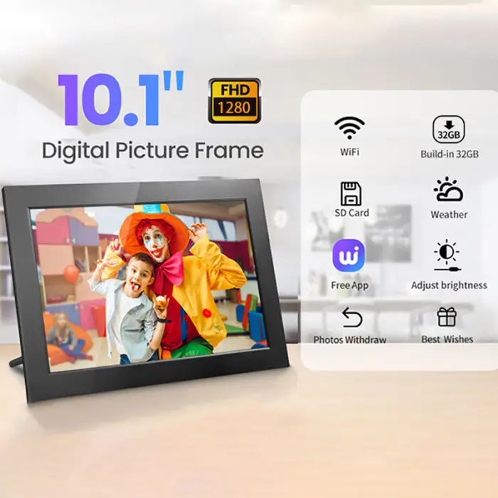 4 Inch 32G WiFi MP3 Digital Photo Frame HD IPS Touch-Screen Auto Rotation 1280x800 Photo Video Playback Acrylic Display APP — image 6