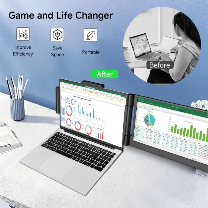 14.1-Inch Single-Screen Rotatable IPS WLED Full HD 60Hz Portable Notebook Expansion Display OEM/OD Support Large Quantity — image 6