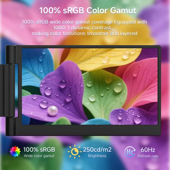 Factory Wholesale 14+14 IPS Rotating Dual-Screen WLED Portable Full HD Display Expansion Business Supporting OEM/ODM Type-C for — image 6