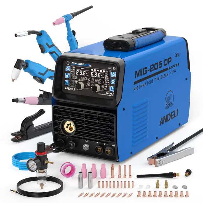 ANDELI 6 in 1 MIG Welding Machine with Pulse MIG/HF TIG/CUT/Stick Aluminum MIG Welder Semi-automatic Gas/Gasless Welding — image 8