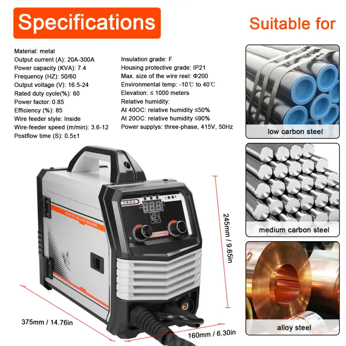MIG MMA MAG TIG-160C Inverter Welders Electric Welding Machine Equipment Intelligent Welders 4in1/2in1/Welding Wire(optional) — image 4