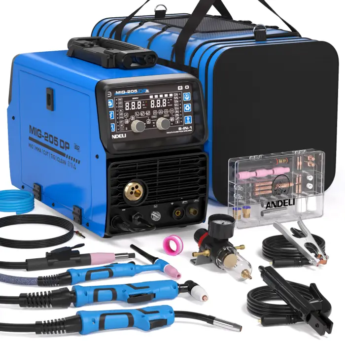 ANDELI 8 in 1 Aluminum Welding Machine MIG Pulse/TIG/Stick/CUT/Clean/Cold/Spot Semi-automatic Welding Gas/Gasless MIG Welder — image 8