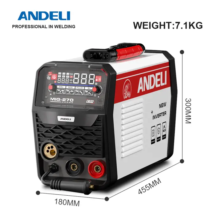 ANDELI MIG-270 Semi-automatic Welding Machine 3 in 1 MIG/Lift TIG/Stick Inverter MIG Welder Gas/Gasless Welding for Household — image 5