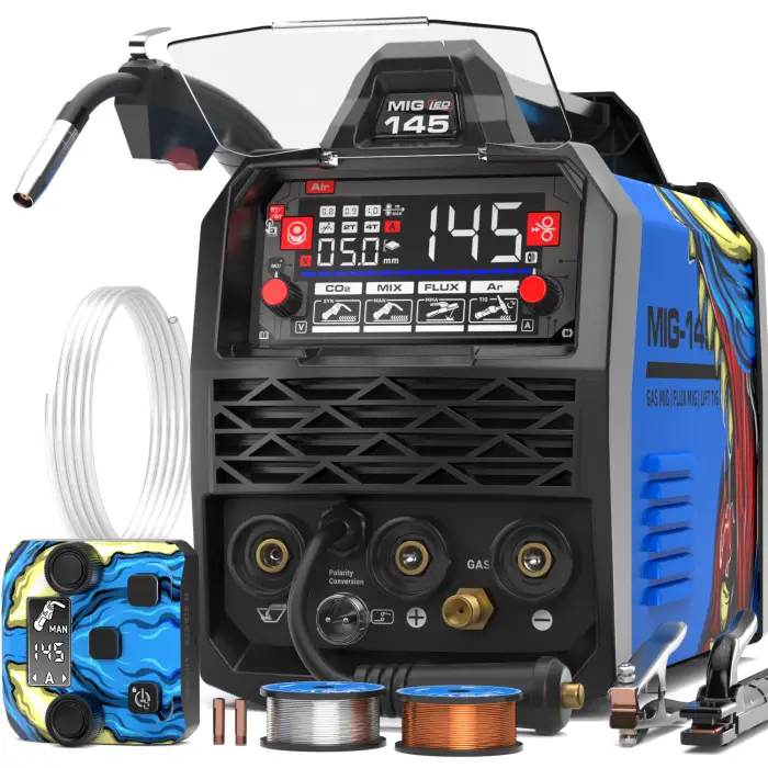 ANDELI 145A Semi-automatic MIG Welding Machine Lift TIG ARC MMA MIG MAG Gasless Gas Welder IGBT Inverter Synergy MIG Welder Tool — image 8