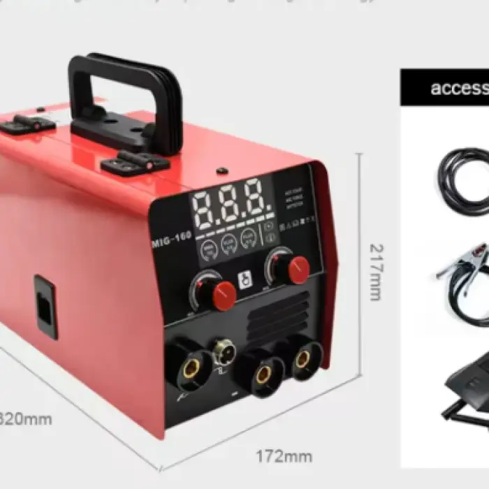 Portable 220V 3-in-1 Invert MIG Welders Gasless Handheld Mig Flux Welding Machine with 0.8mm 1.0mm Solid Wire — image 8